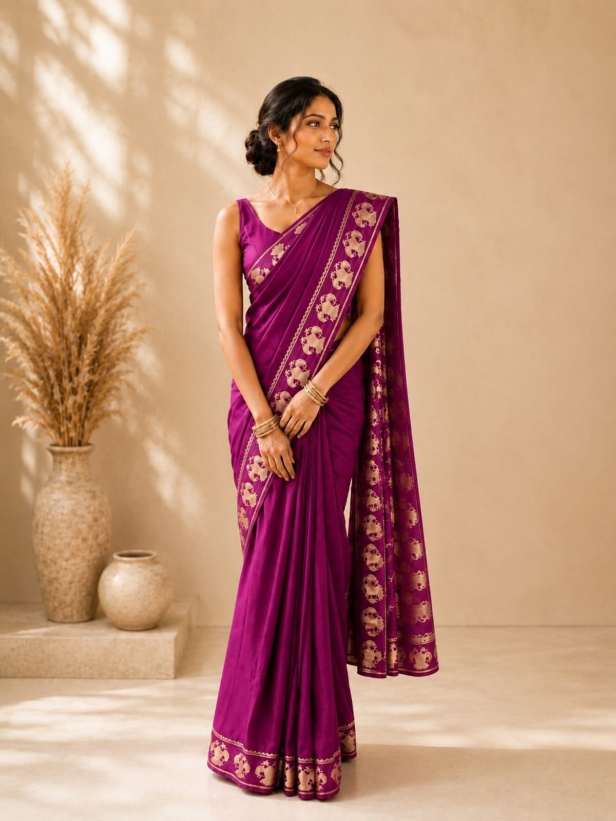 Mysore semi crepe silk Ganda Berunda