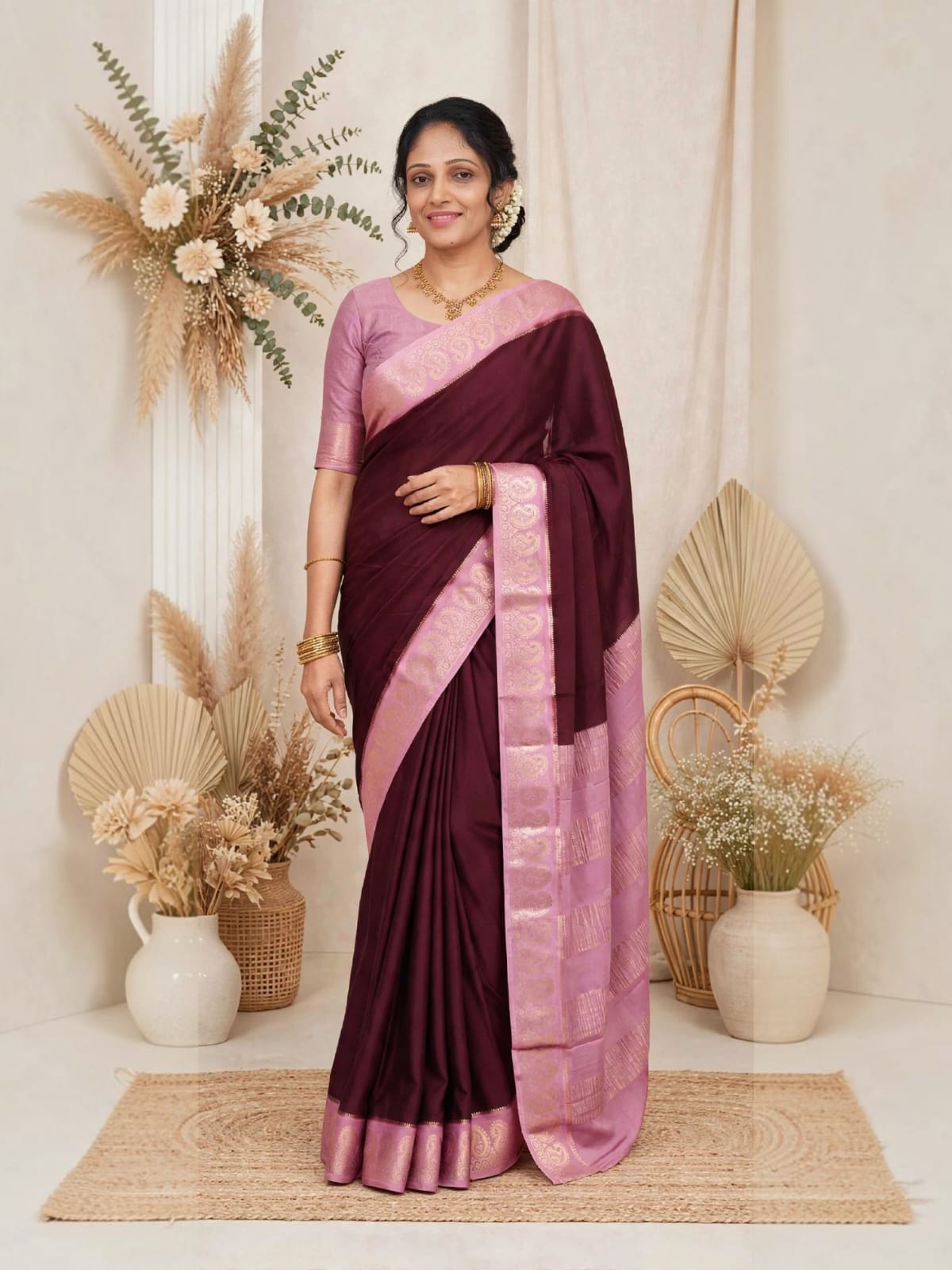 Mysore Semi Crepe Silk Mango design