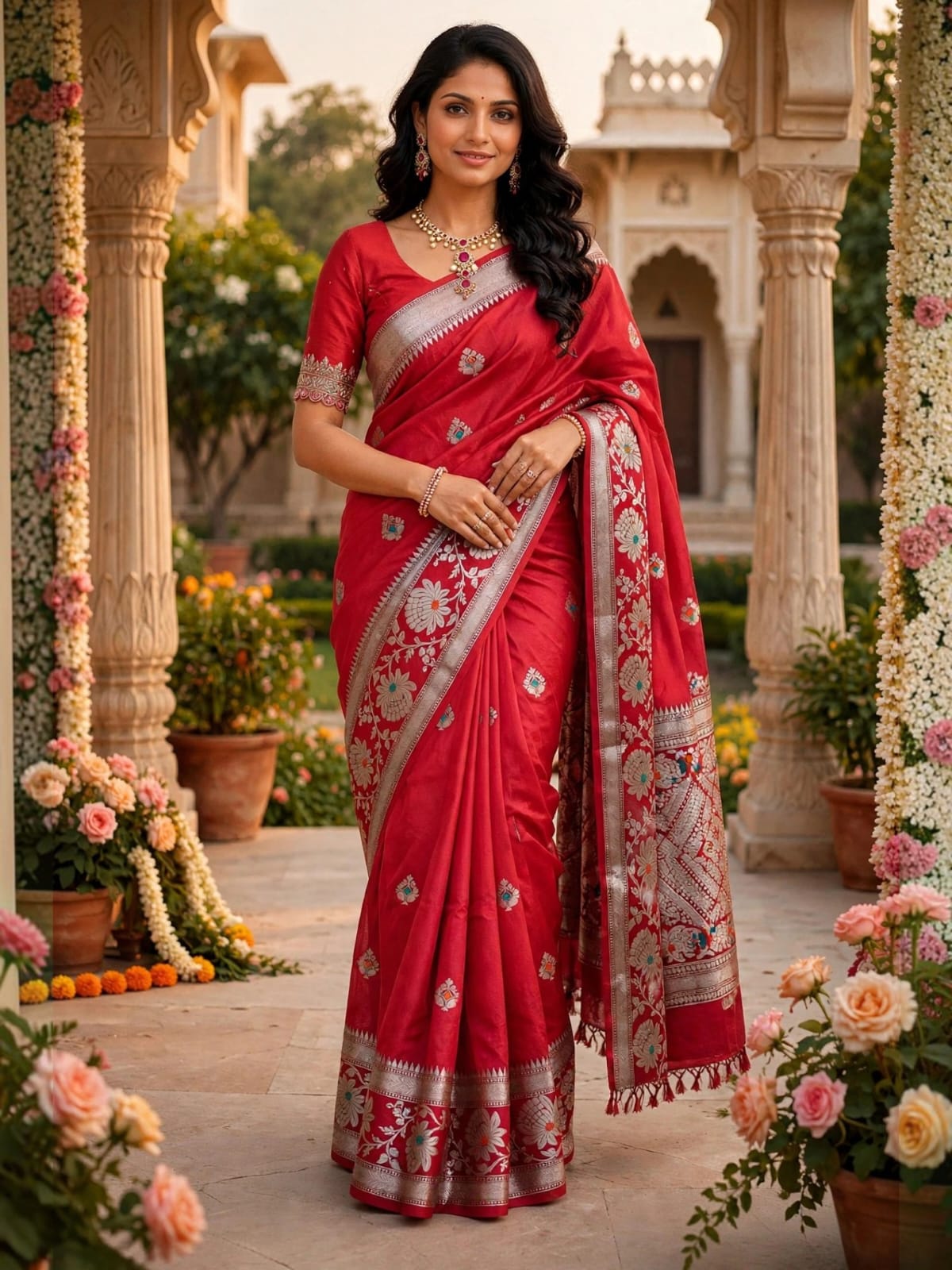 Viscose Mango Silk Saree