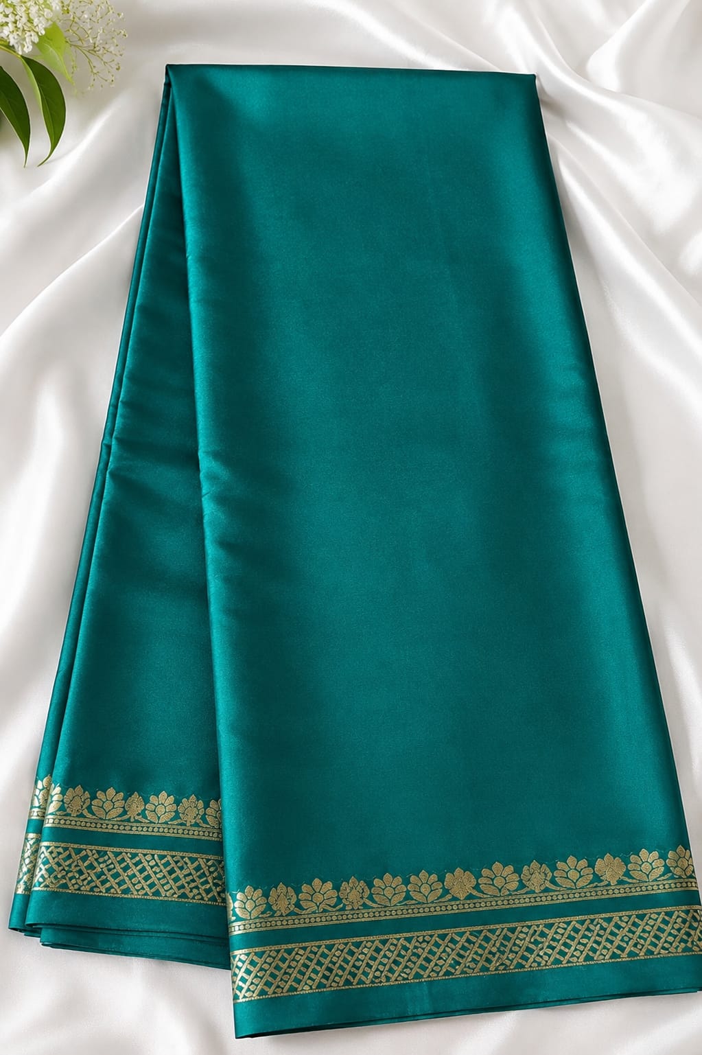 Mysore semi crepe silk Small border
