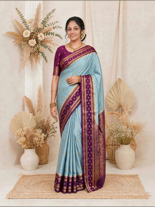 Mysore Semi crepe Silk Saree Allover Butta