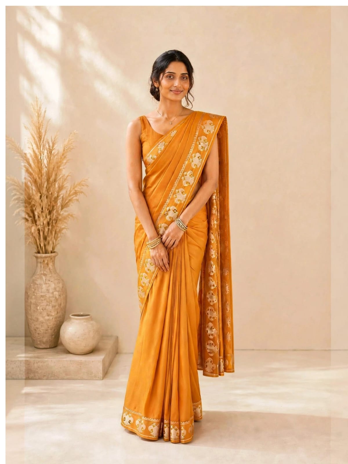 Mysore semi crepe silk Ganda Berunda