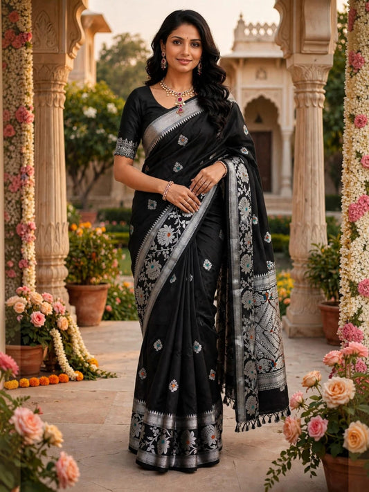 Viscose Mango Silk Saree