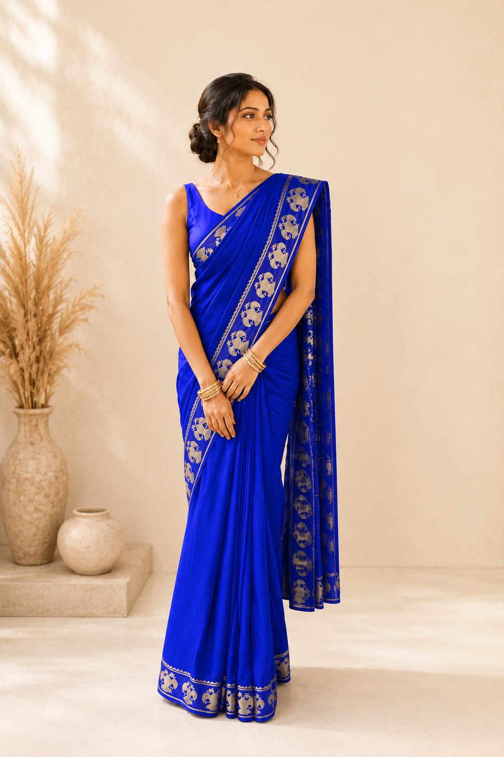 Mysore semi crepe silk Ganda Berunda