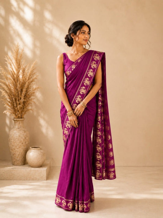 Mysore semi crepe silk Ganda Berunda