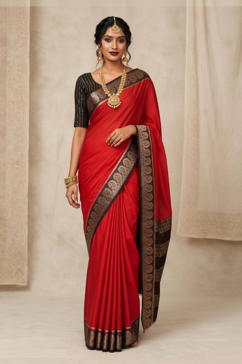 Mysore semi crepe silk  Mango design