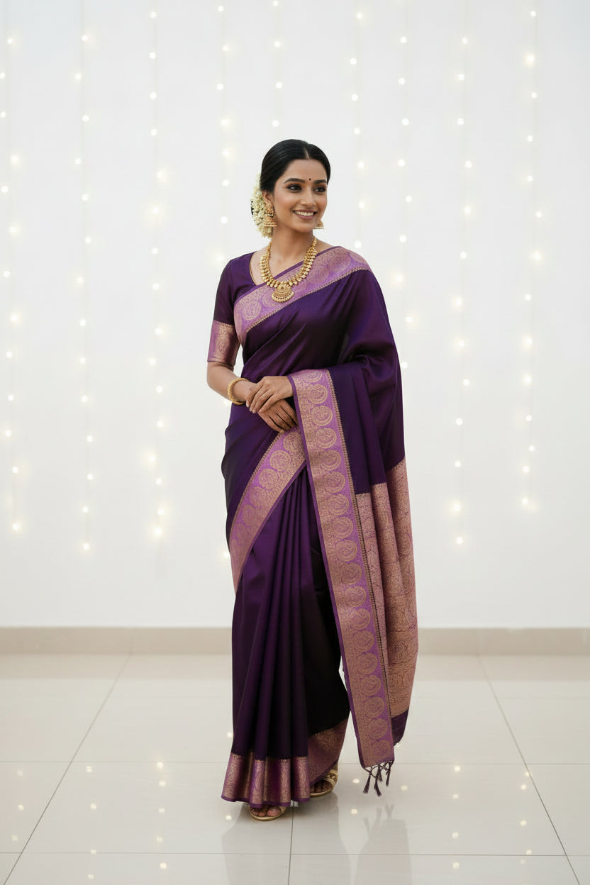 Mysore semi crepe silk  Mango design