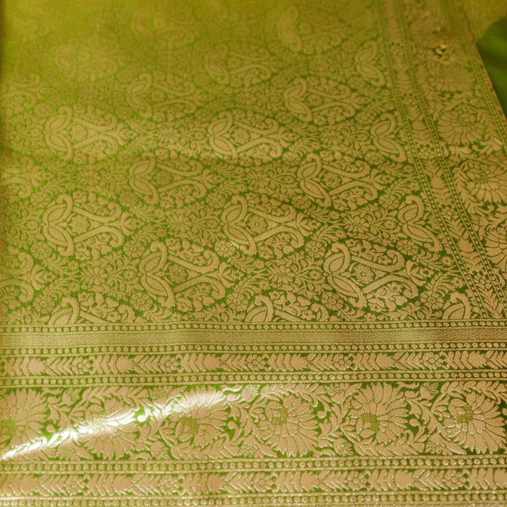 Benarasi  Semi silk saree with Mango butti