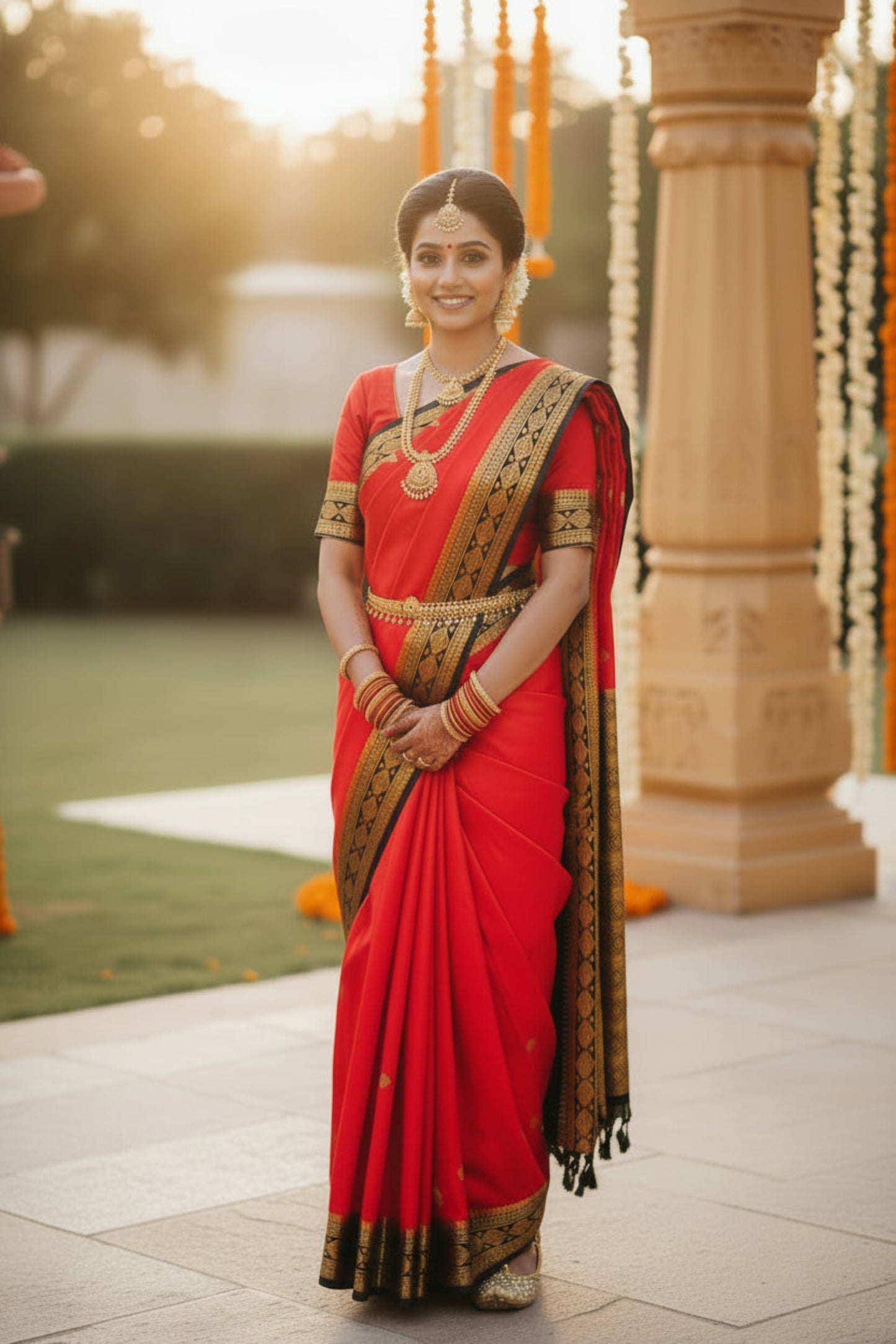 Rashmika Mandanna  Mysore crepe silk saree