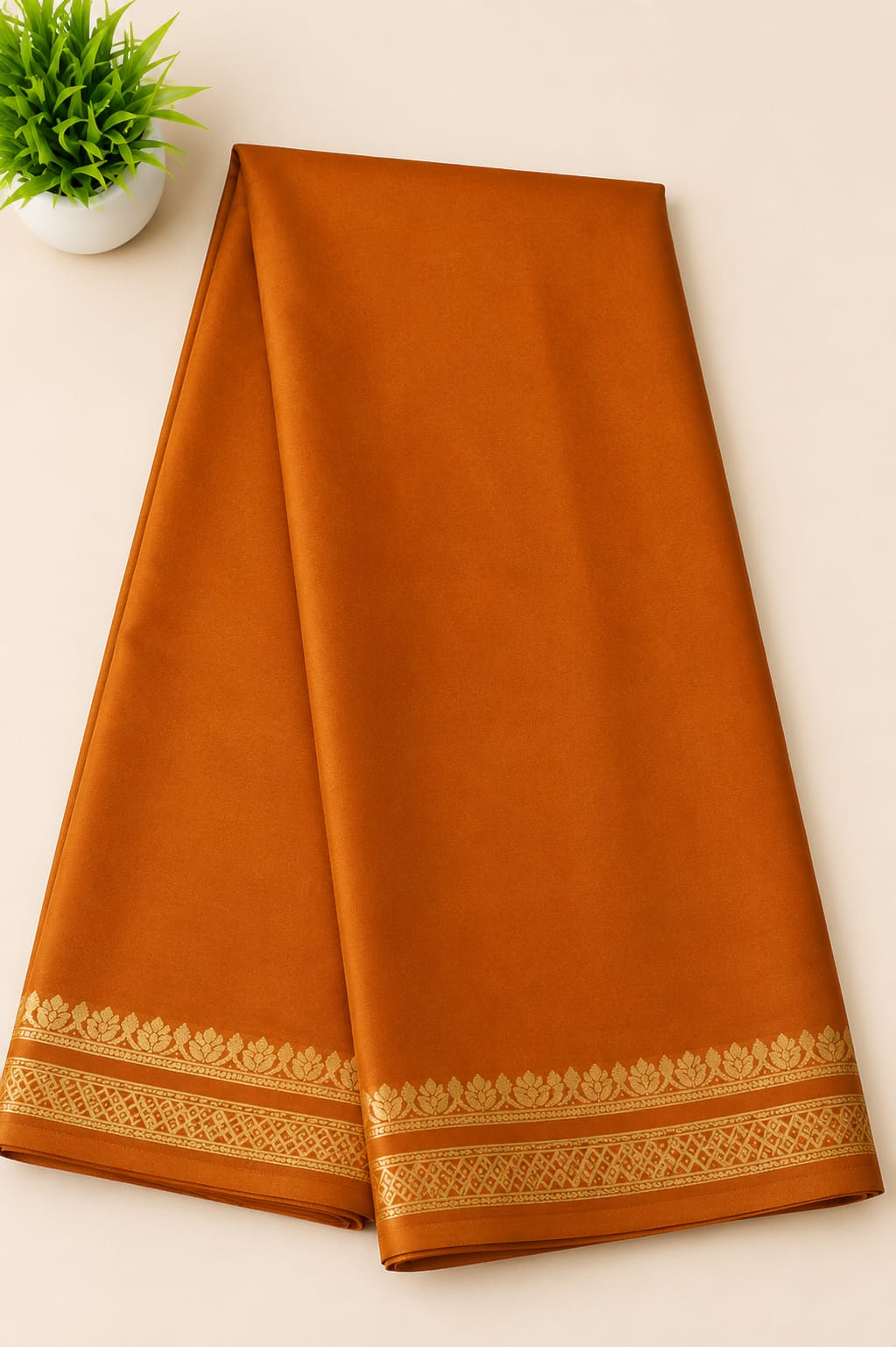 Mysore semi crepe silk Small border
